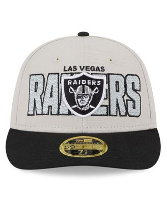 Men's Stone, Black Las Vegas Raiders 2023 NFL Draft Low Profile 59FIFTY Fitted Hat