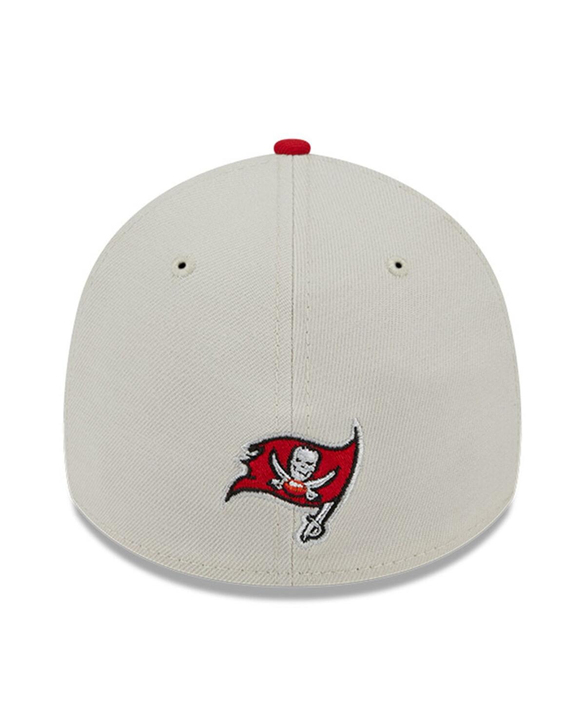 Shop New Era Men's  Stone, Red Tampa Bay Buccaneers 2023 Nfl Draft 39thirty Flex Hat In Stone,red