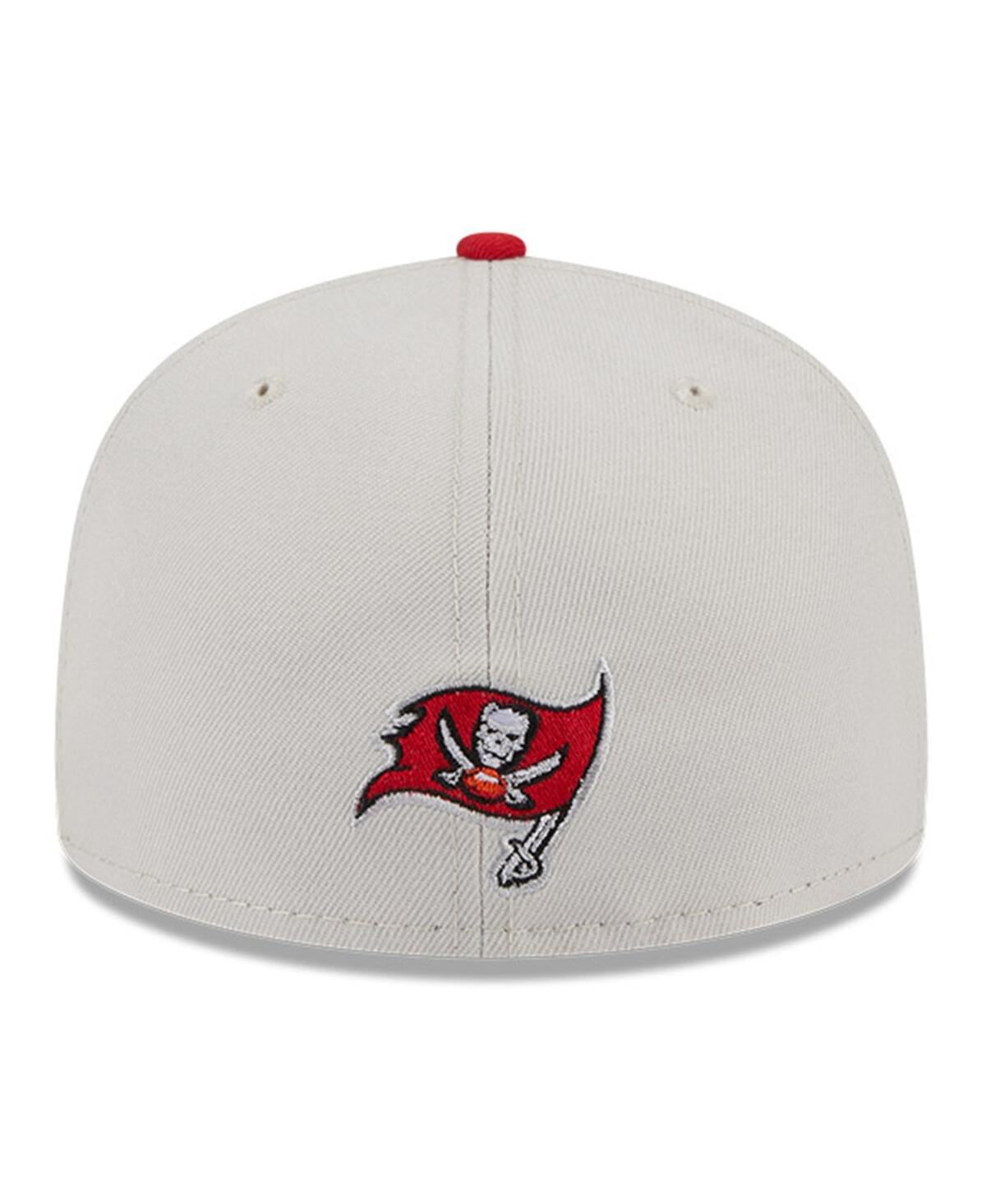 Shop New Era Men's  Stone, Red Tampa Bay Buccaneers 2023 Nfl Draft On Stage 59fifty Fitted Hat In Stone,red