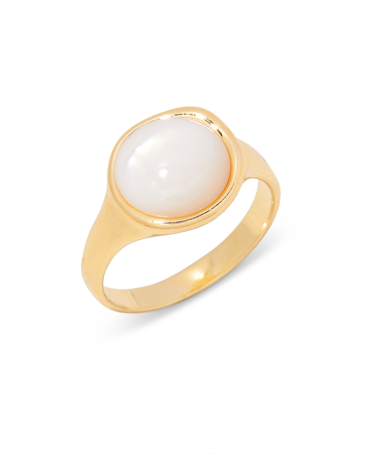 Shop Brook & York 14k Gold-plated Anna Cultured Mother Of Pearl Ring