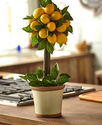 Nearly Natural - Lemon Ball Artificial Topiary Arrangement