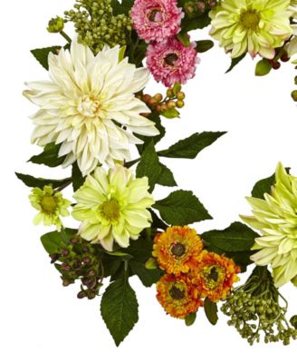 22'' Dahlia Mum Wreath
