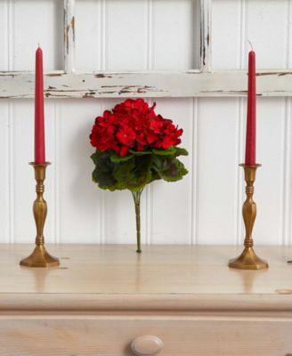 4-Pc. Geranium UV-Resistant Indoor/Outdoor Artificial Bush Set