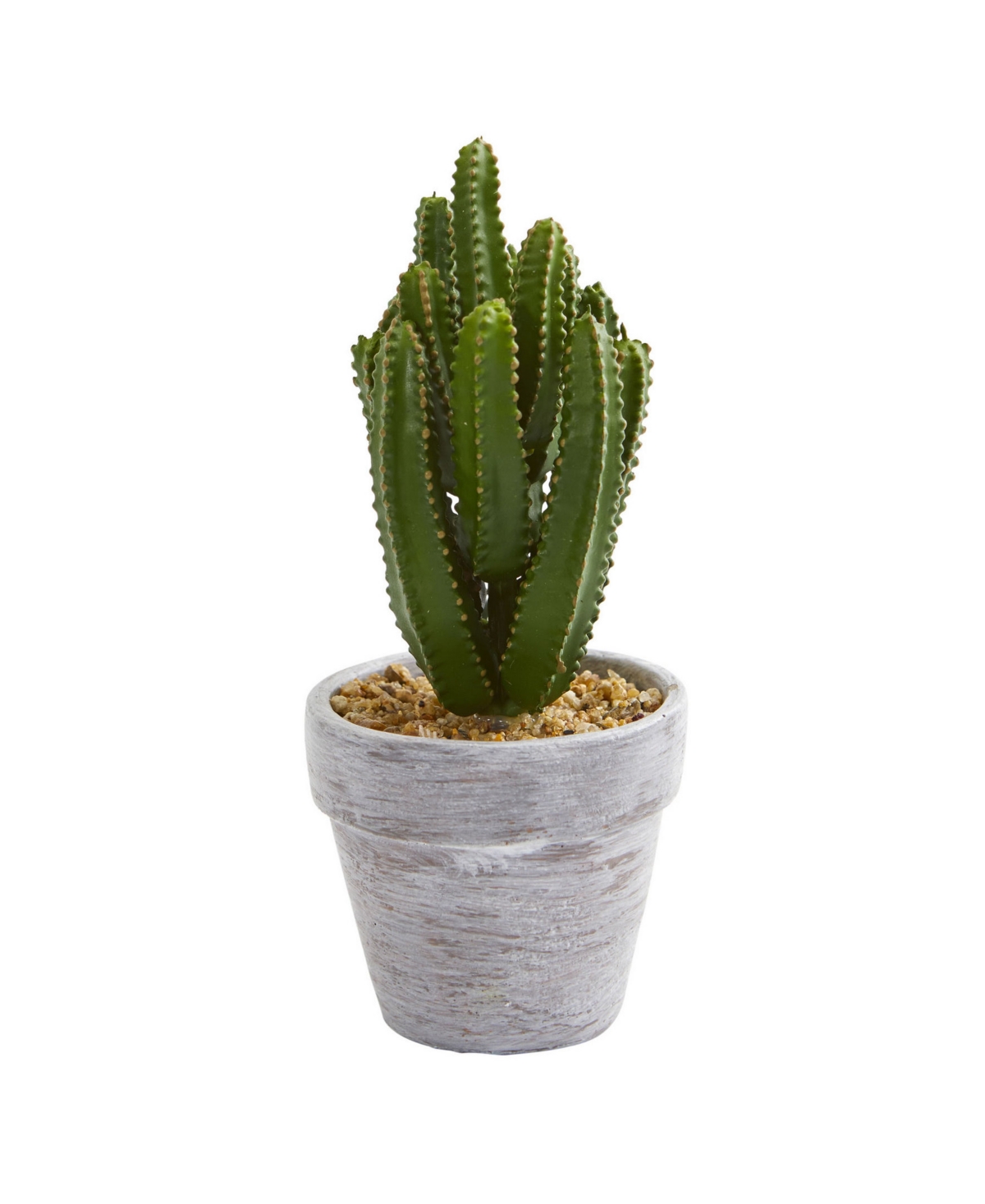 Nearly Natural 8" Cactus Artificial Plant, Set Of 3 In Green