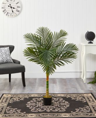 4' Single Stalk Gold-Tone Cane Artificial Palm Tree