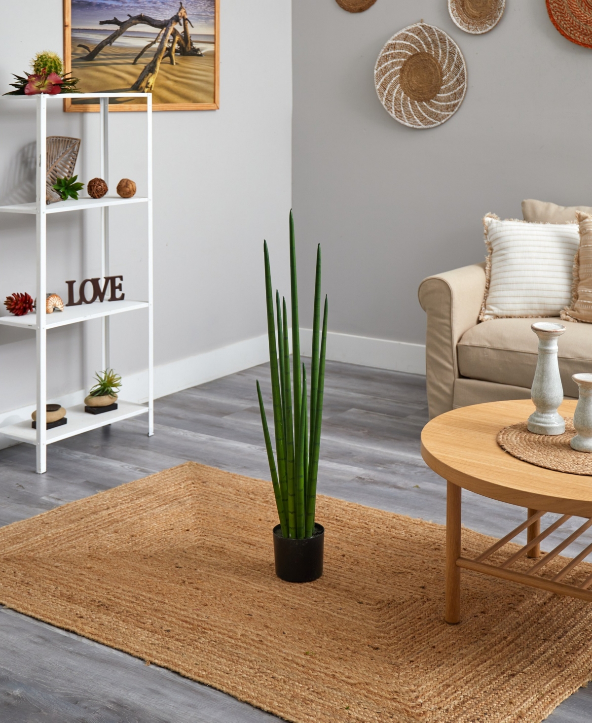 NEARLY NATURAL 3.5' SANSEVIERIA SNAKE ARTIFICIAL PLANT 