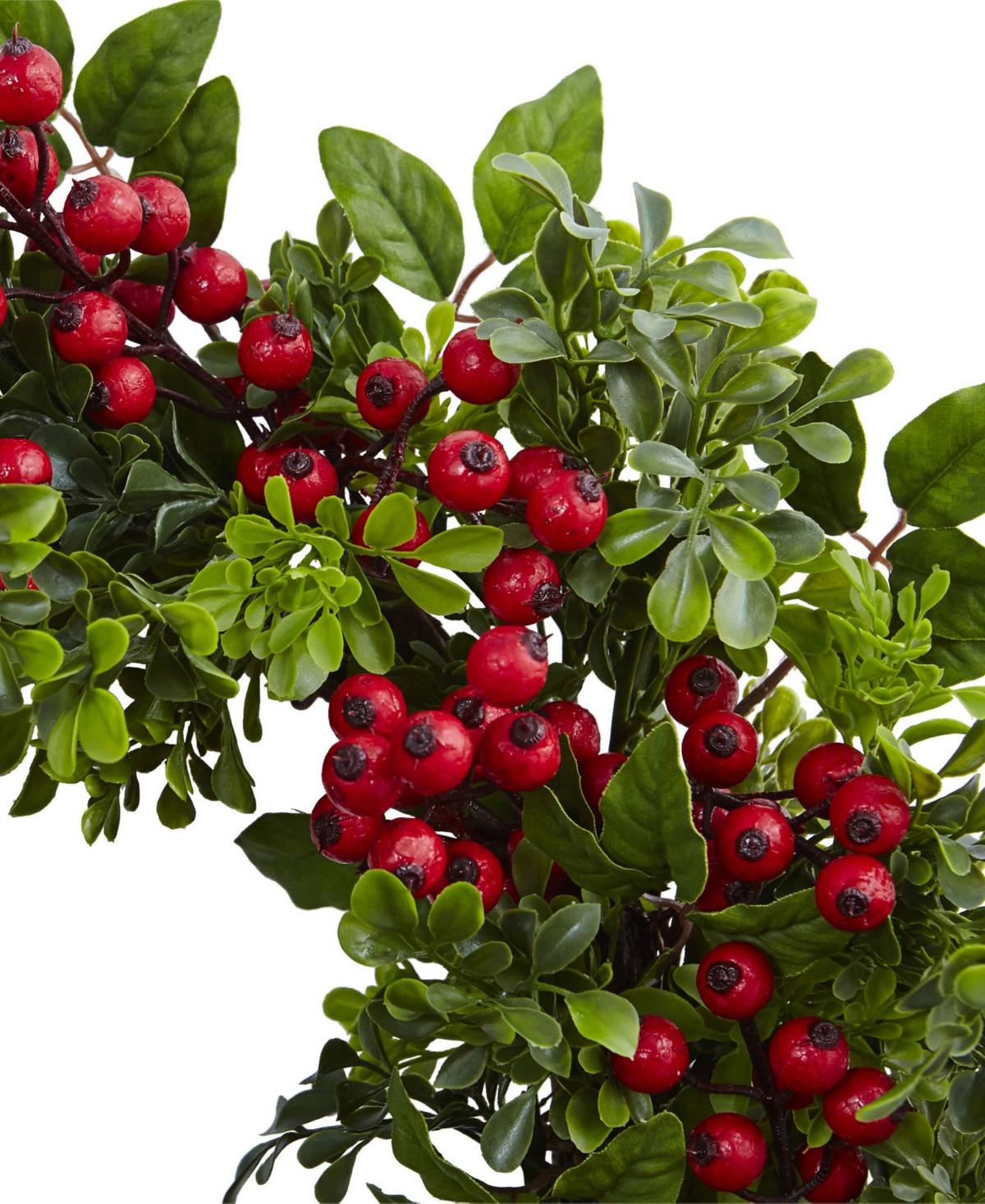 Nearly Natural 24" Berry Boxwood Wreath