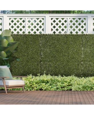 12PCS 20" x 20" Artificial Boxwood Wall Panels Privacy Fence Screen Faux Hedge Greenery Backdrop for Home Garden Backyard Balcony, Green
