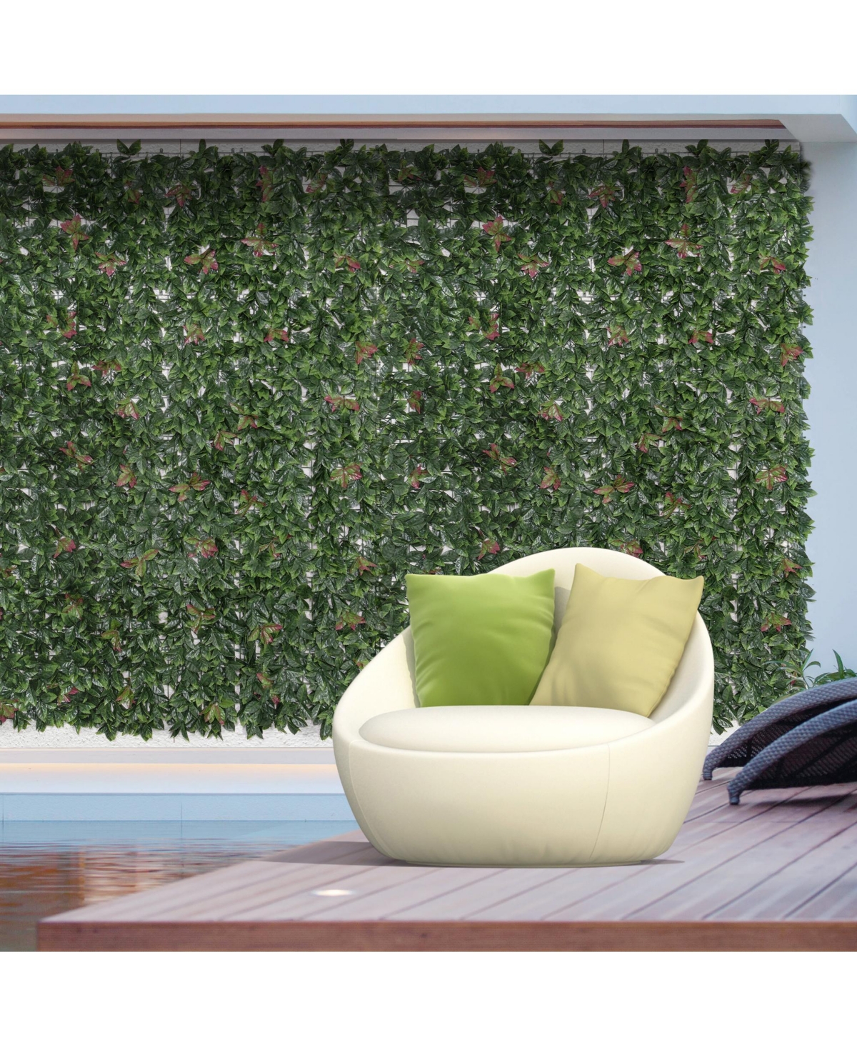 Outsunny 12 Piece Artificial Leaf Privacy Fence, 20