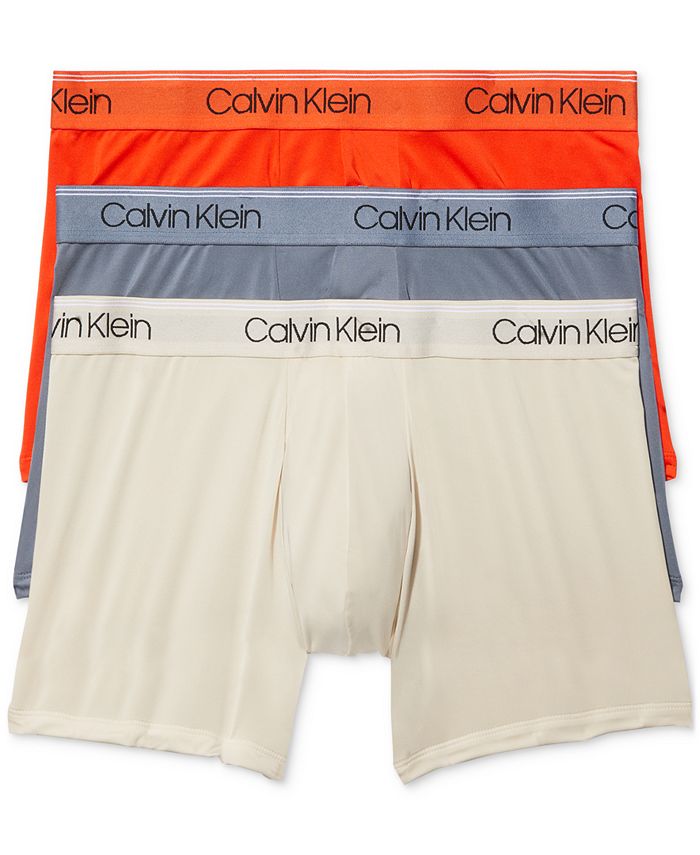 Calvin Klein Men's 3-Pack Microfiber Stretch Boxer Briefs Underwear ...