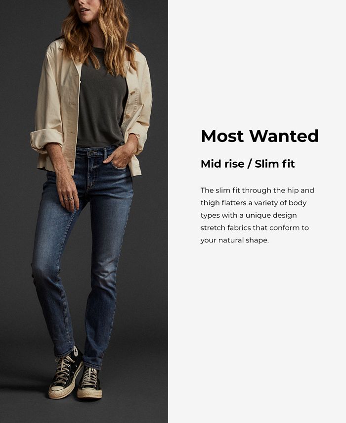 Silver Jeans Co. Women's Most Wanted MidRise StraightLeg Ankle Jeans