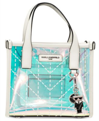 KARL LAGERFELD PARIS Nouveau Iridescent Small Crossbody Tote Macy's