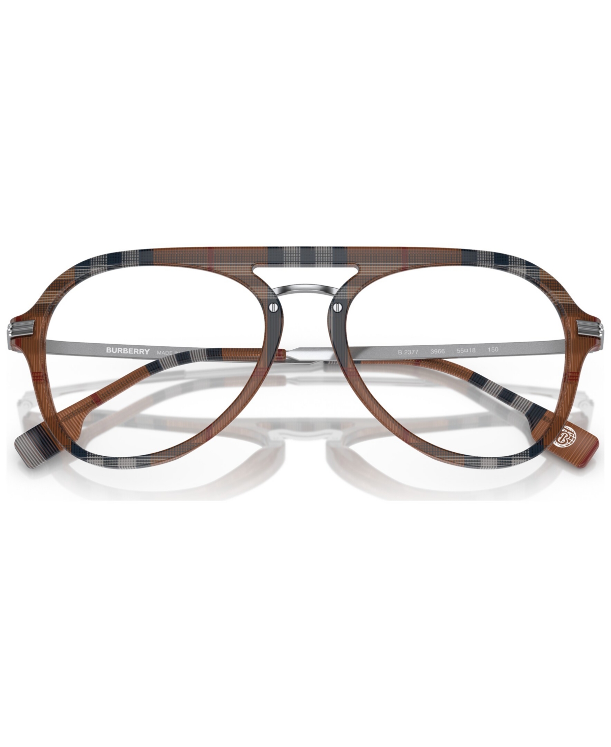 Burberry Men's Pilot Eyeglasses, BE2377 53