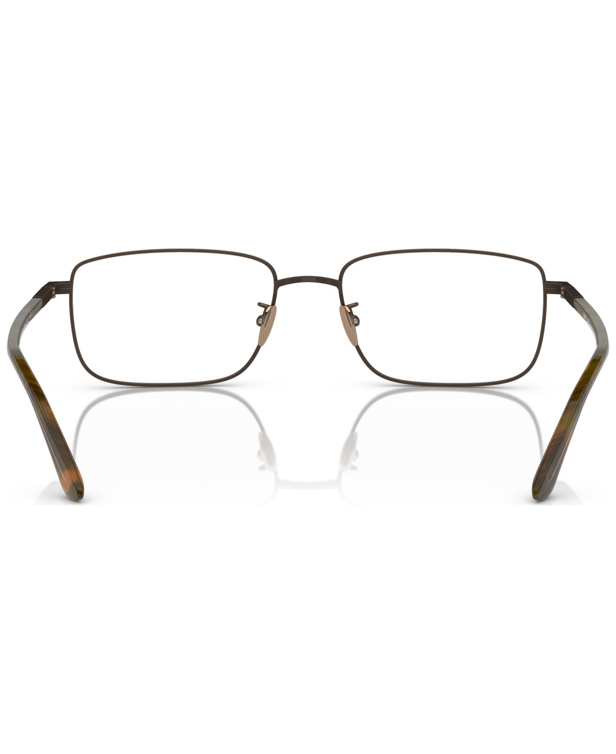 Giorgio Armani Men's Rectangle Eyeglasses, Ar5133 57 In Brushed Bronze
