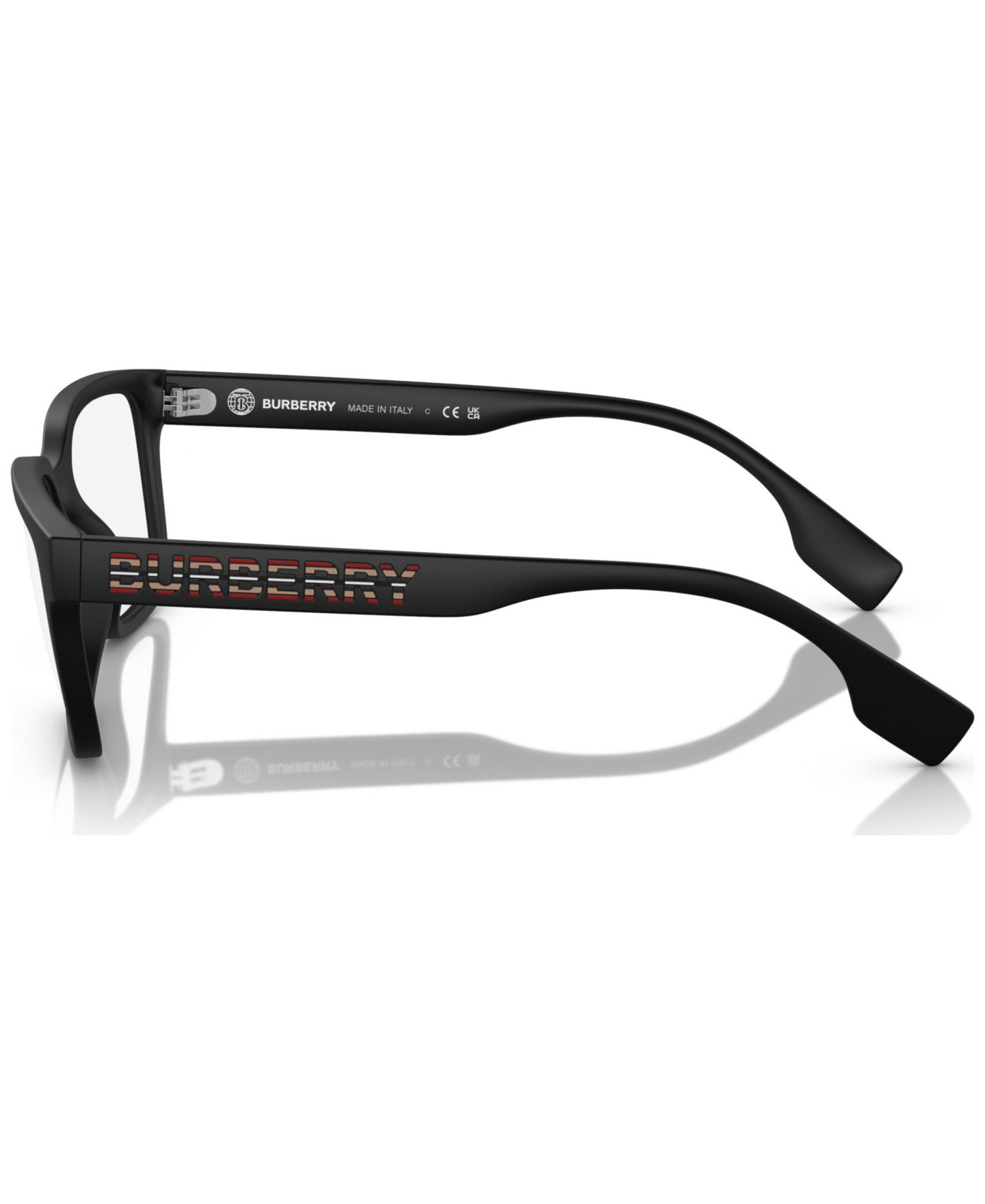 Мужские очки Burberry Man Square Plastic BE2379U Charlie Eyeglasses, цвет: Матовый чёрный — фото 3