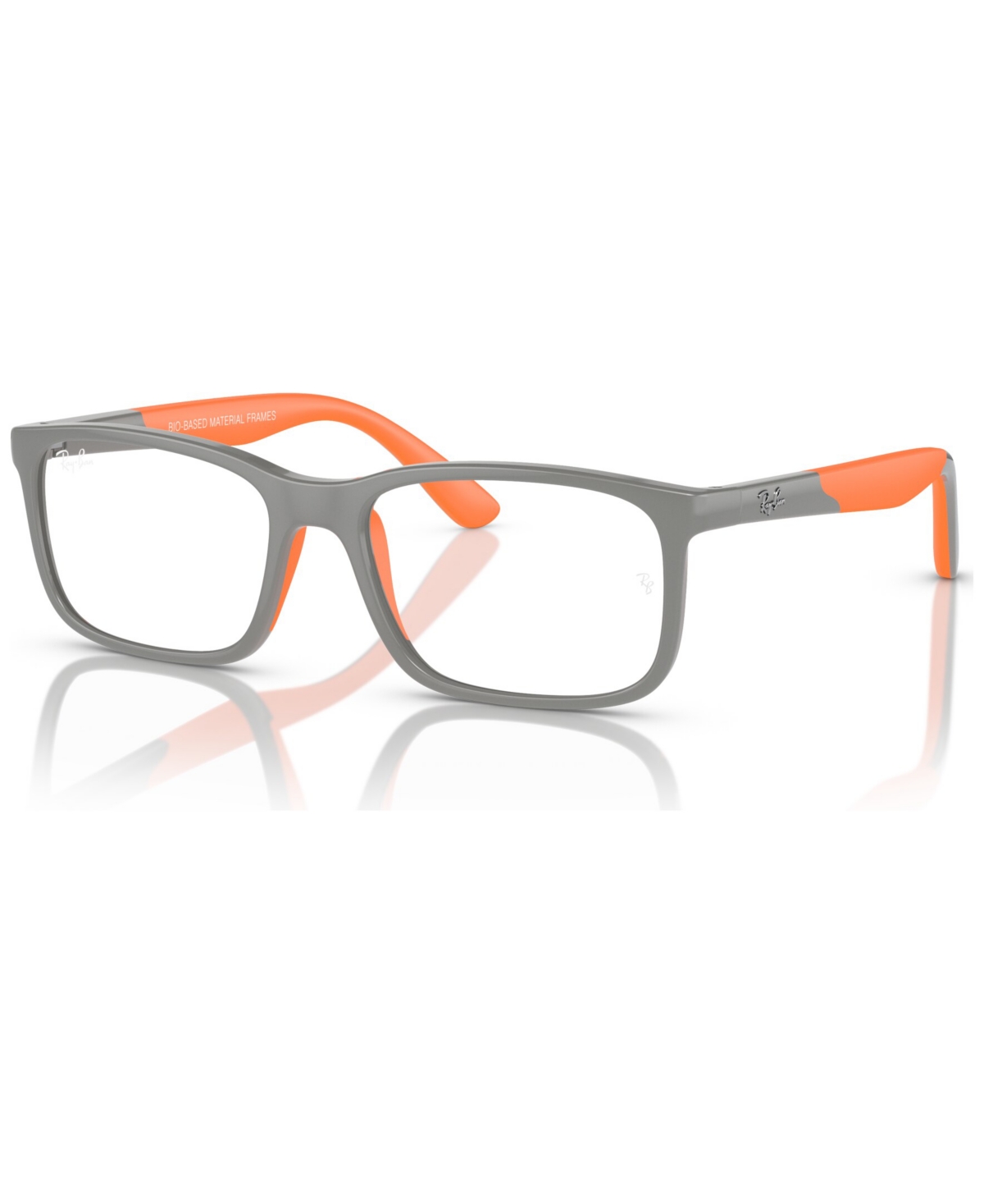 Ray-ban Jr Kids Rectangle Eyeglasses, Rb1621 47 In Gray On Orange