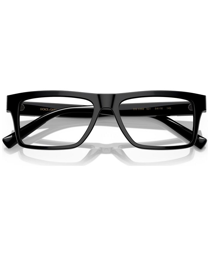 Dolce&Gabbana Men's Rectangle Eyeglasses, DG3368 54 - Macy's