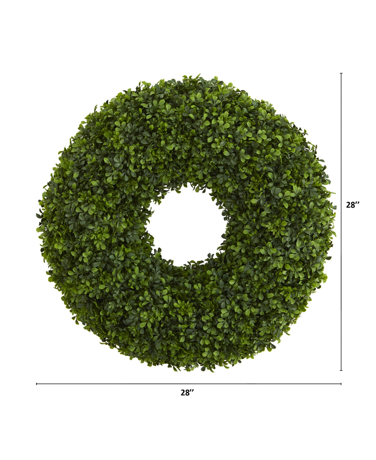 NEARLY NATURAL 28IN. BOXWOOD ARTIFICIAL WREATH 