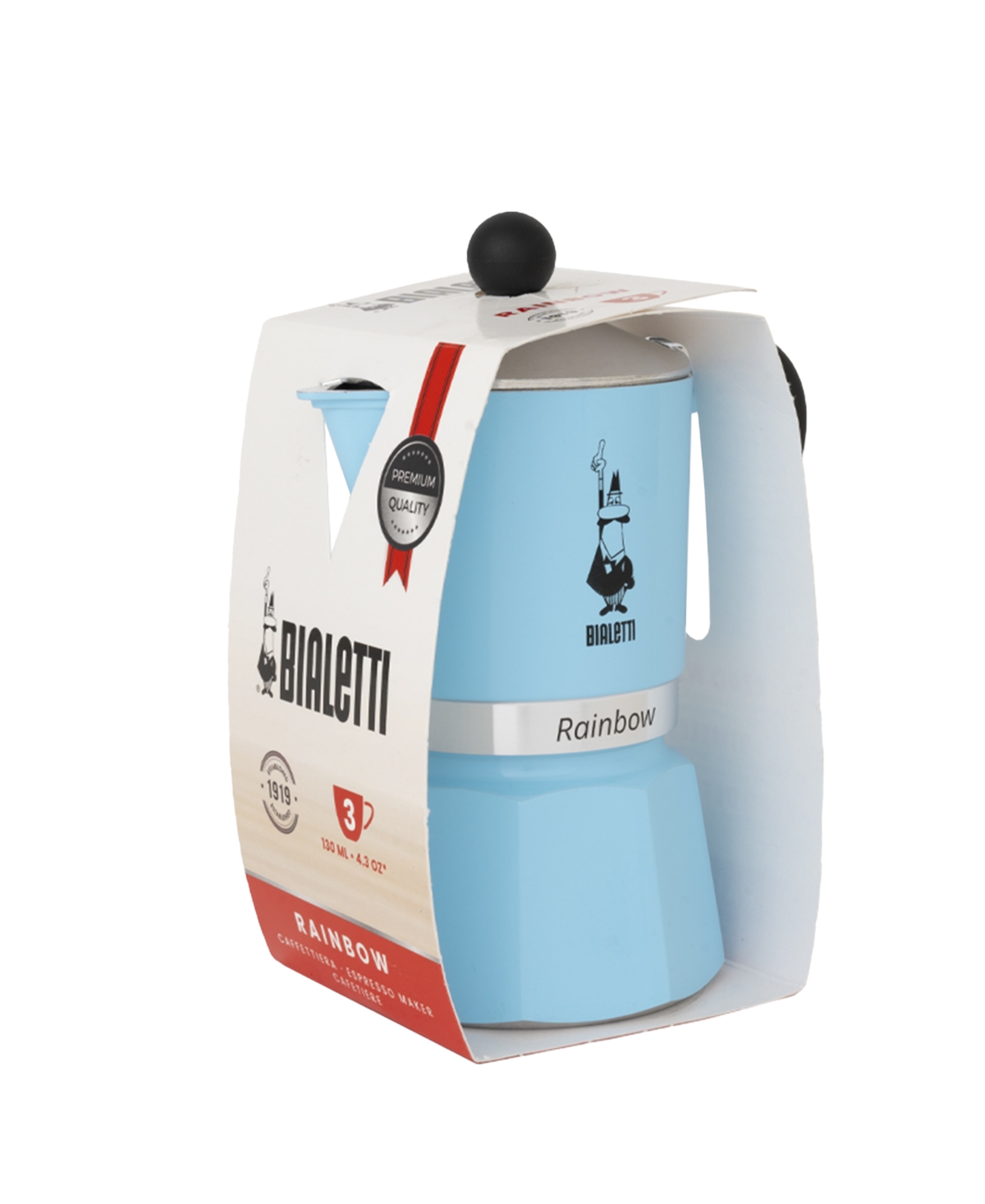 Bialetti Rainbow 139 ml 3 Cups Coffeemaker In Blue