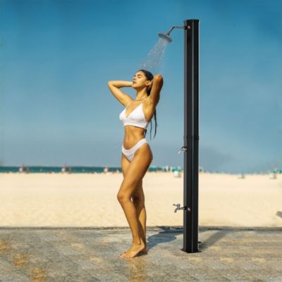 Outdoor Solar Shower w/ Hot & Cold Adjustment Poolside Beach Pool Spa