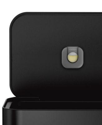 45 Liter Rectangular Liner Rim Steel Kitchen Trash Can with Liner Pocket