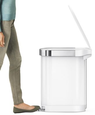 45 Liter Slim Kitchen Trash Can with Liner Pocket