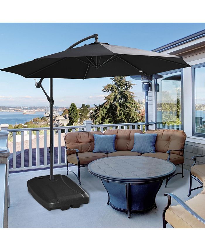 Outsunny Cantilever Umbrella Base, 165 lbs. Capacity, Portable Offset