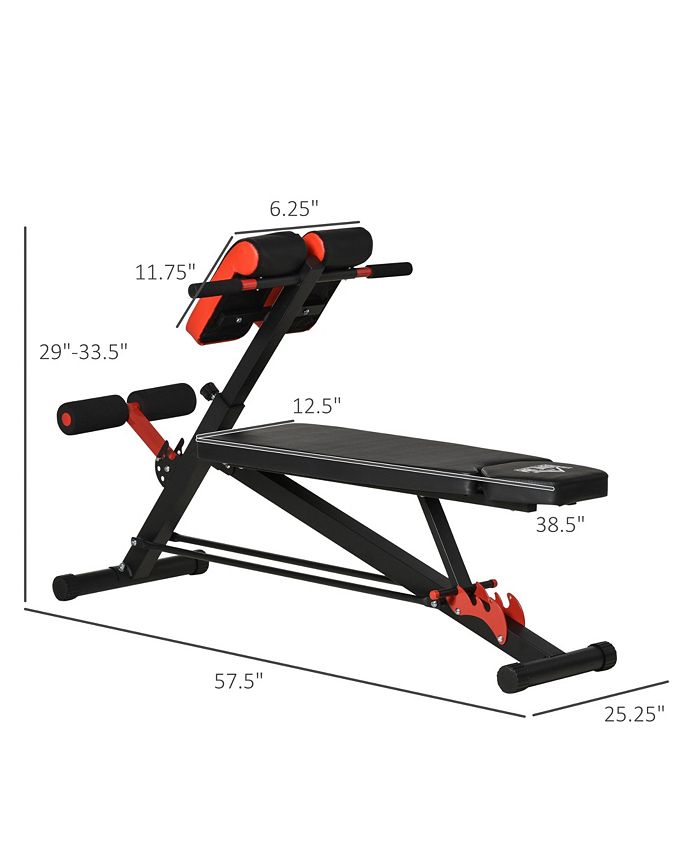 Soozier Adjustable Hyper Extension Dumbbell Weight Bench, Foam Leg