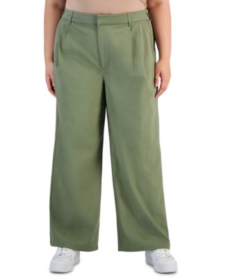 And Now This - Trendy Plus Size Wide-Leg Pleated-Waist Pants