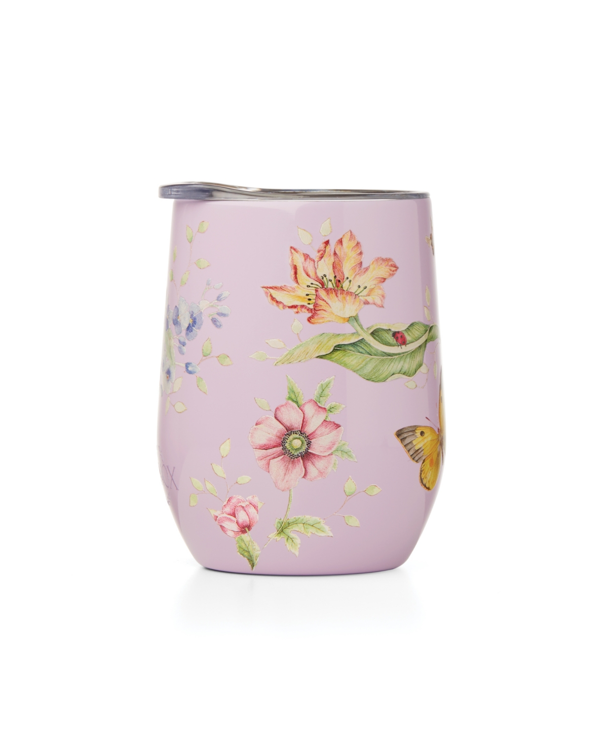 Lenox Butterfly Meadow Stainless Steel Wine Tumbler In Purple And Lavender