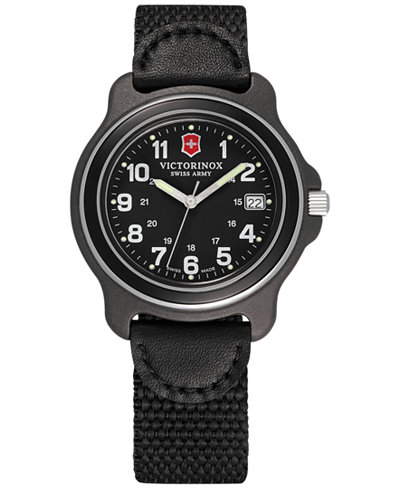 Victorinox Swiss Army Men's Original Black Nylon Strap Watch 39mm 249090