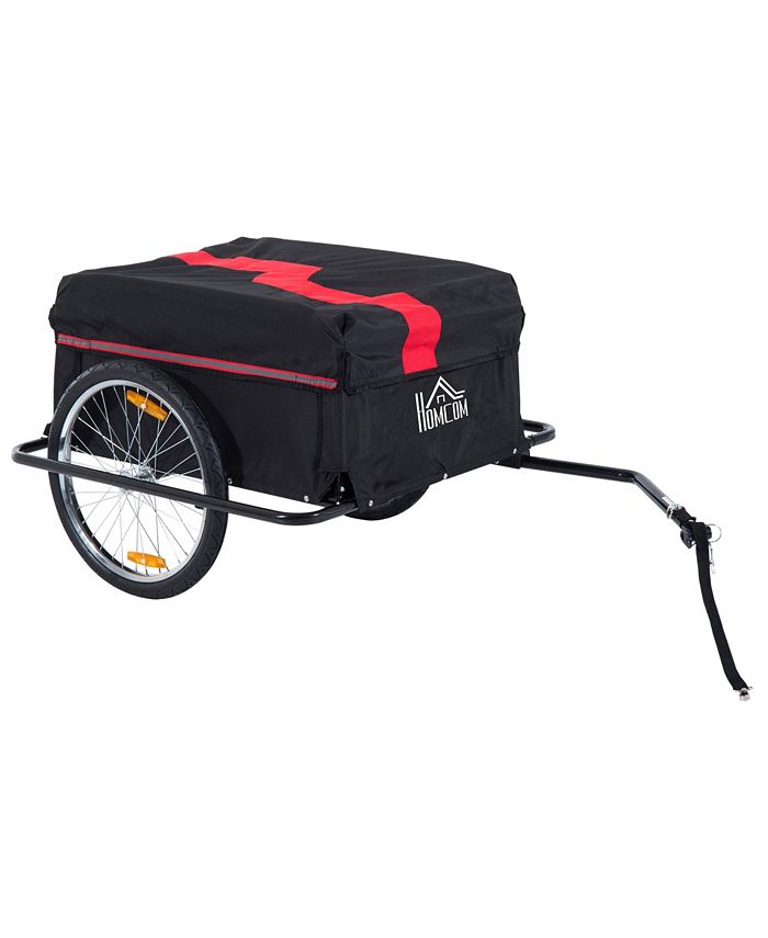 Aosom Bicycle Cargo Trailer, TwoWheel Bike Luggage Wagon Bicycle