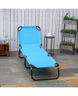 Foldable Reclining Pool and Beach Chair, Oxford, Sky
