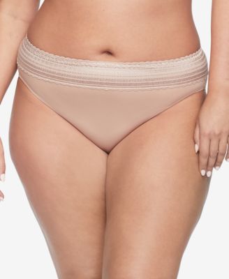 Women's No Pinching No Problems Dig-Free Comfort Waist with Lace Microfiber Hi-Cut 5109