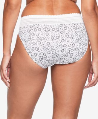Women's No Pinching No Problems Dig-Free Comfort Waist with Lace Microfiber Hi-Cut 5109