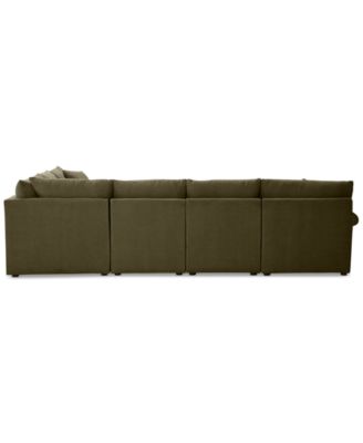 CLOSEOUT! Wrenley 131" 6-Pc. Fabric Modular Sectional Chaise Sofa, Created for Macy's