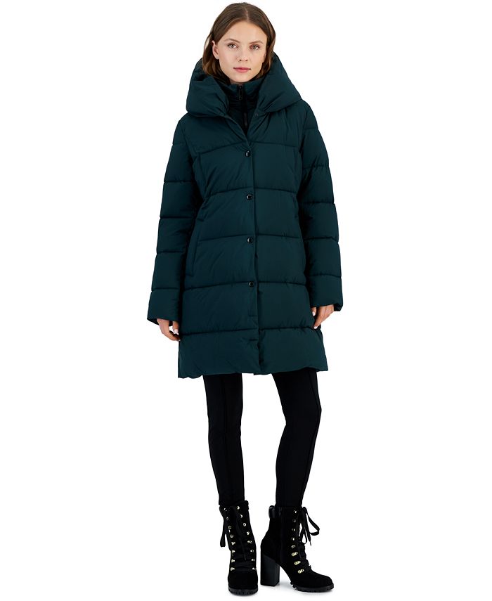 Sam Edelman Women's Oversized-Collar Hooded Puffer Coat - Macy's