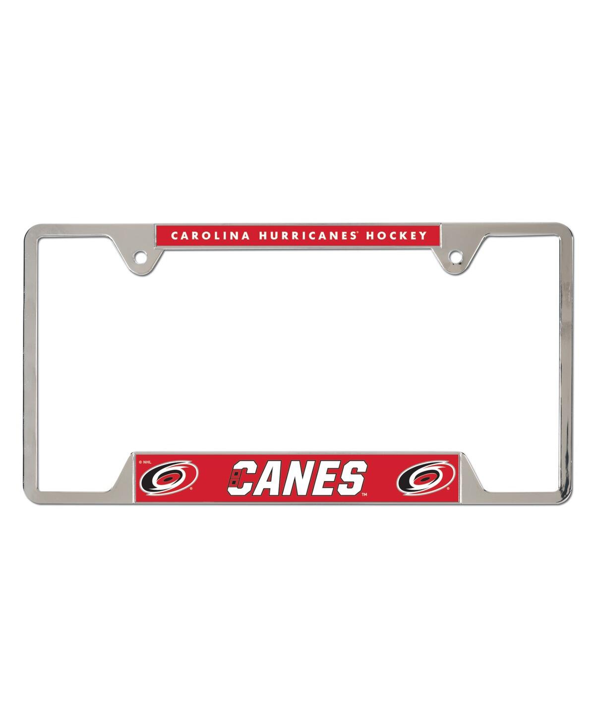 Wincraft Carolina Hurricanes Chrome Plated Metal License Plate Frame In Silver