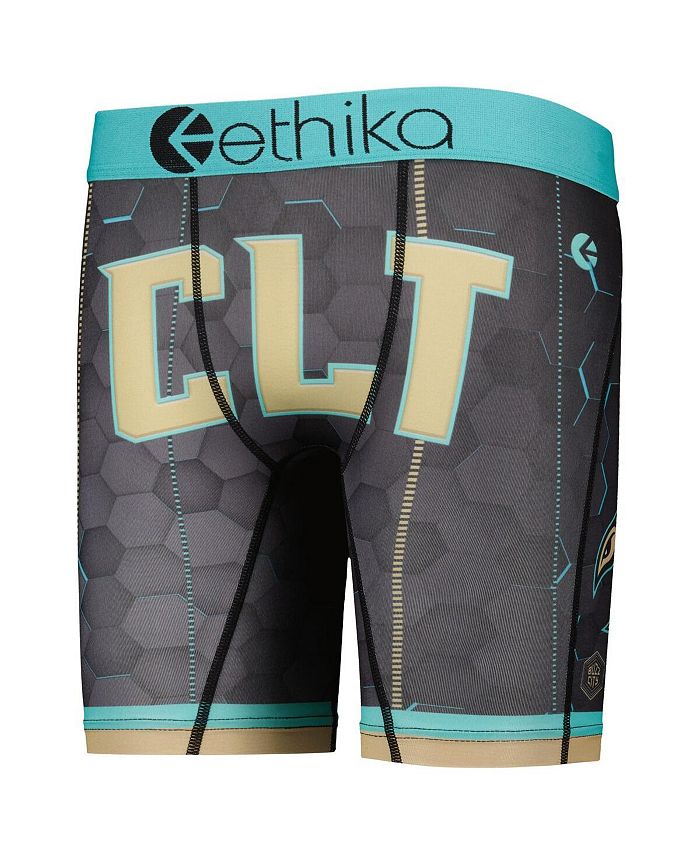 Ethika Youth Boys and Girls Black Charlotte Hornets City Edition Boxer ...