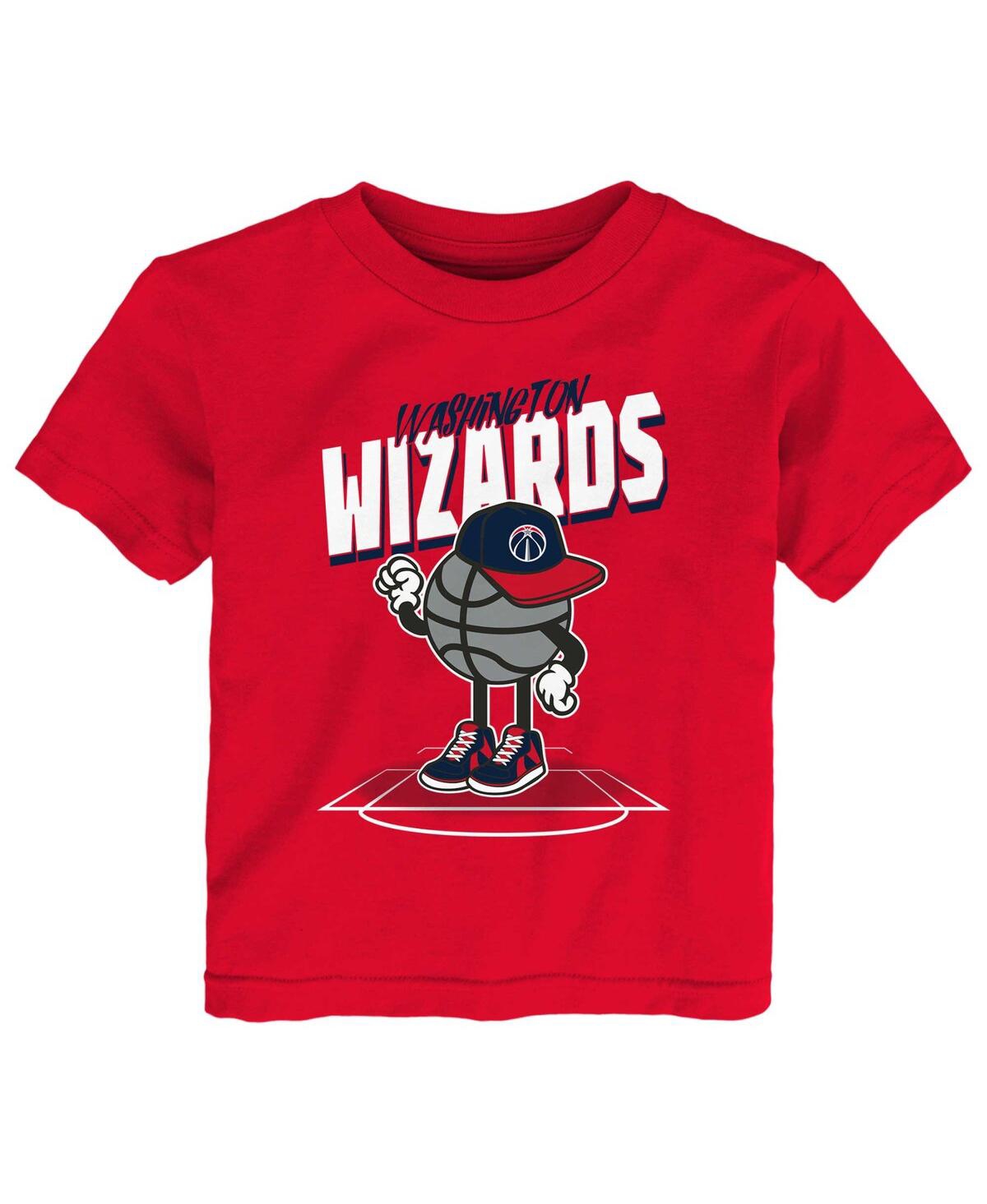 Shop Outerstuff Toddler Boys And Girls Red Washington Wizards Mr. Dribble T-shirt