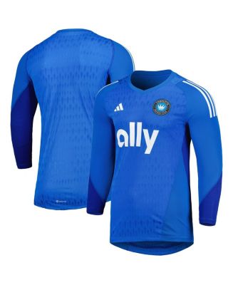 adidas Men's Blue Charlotte FC 2023 Goalkeeper Long Sleeve Replica ...