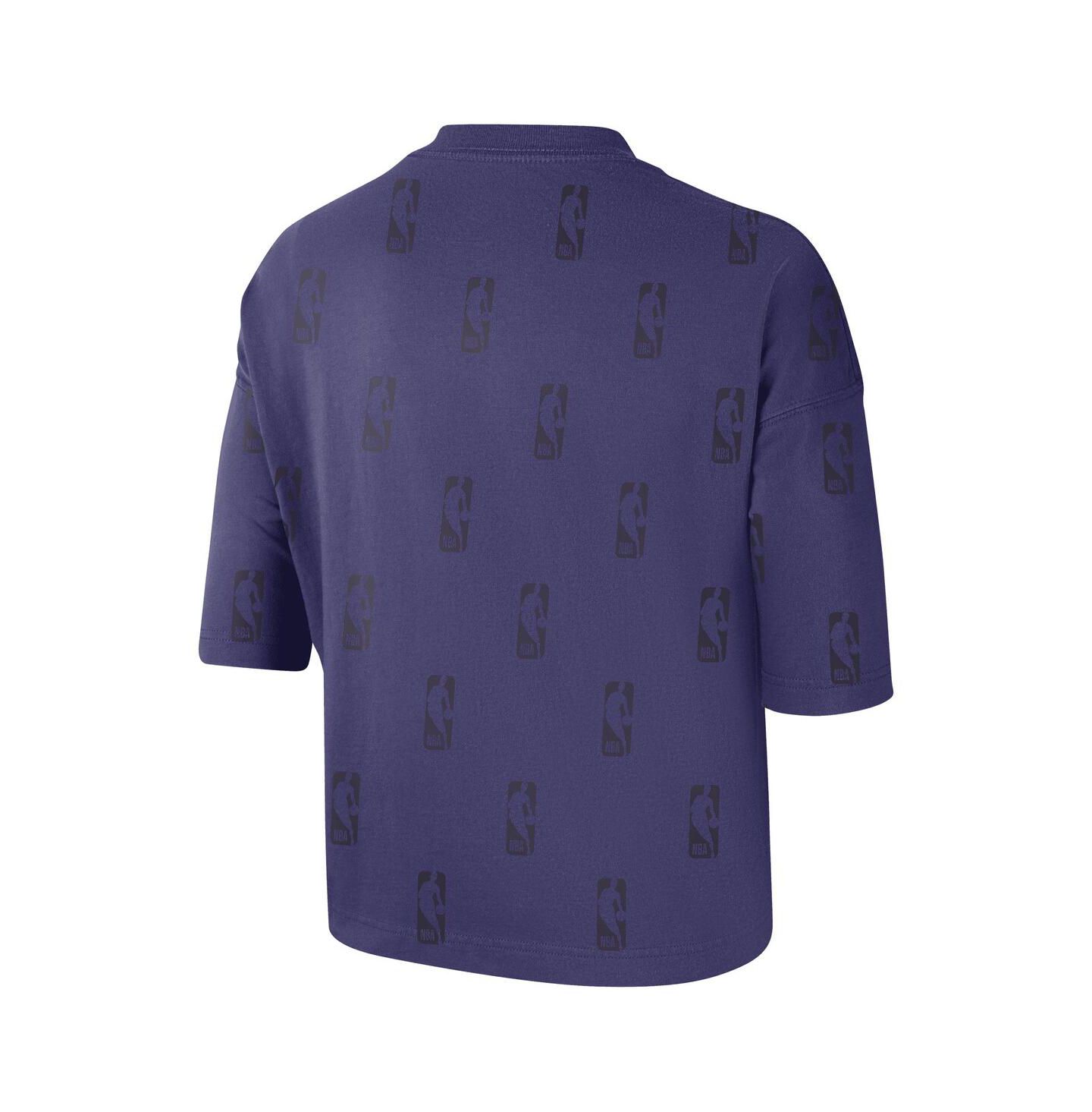 Женская футболка Nike Purple Phoenix Suns Allover NBA Logo Boxy — фото 4