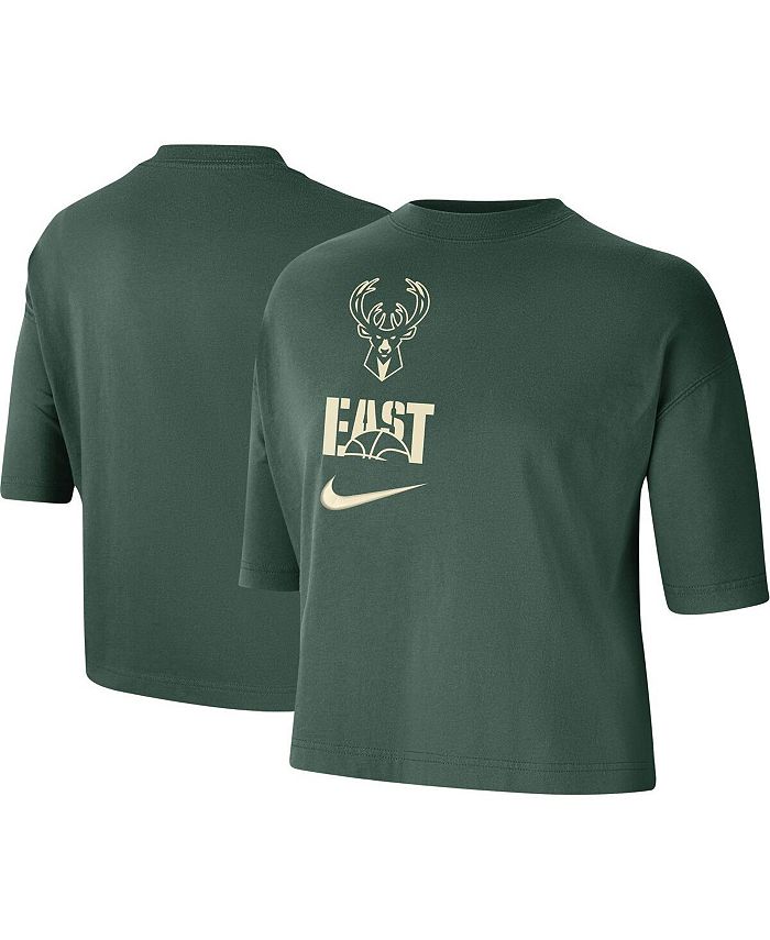 Nike Women's Hunter Green Milwaukee Bucks Essential Boxy Tshirt Macy's