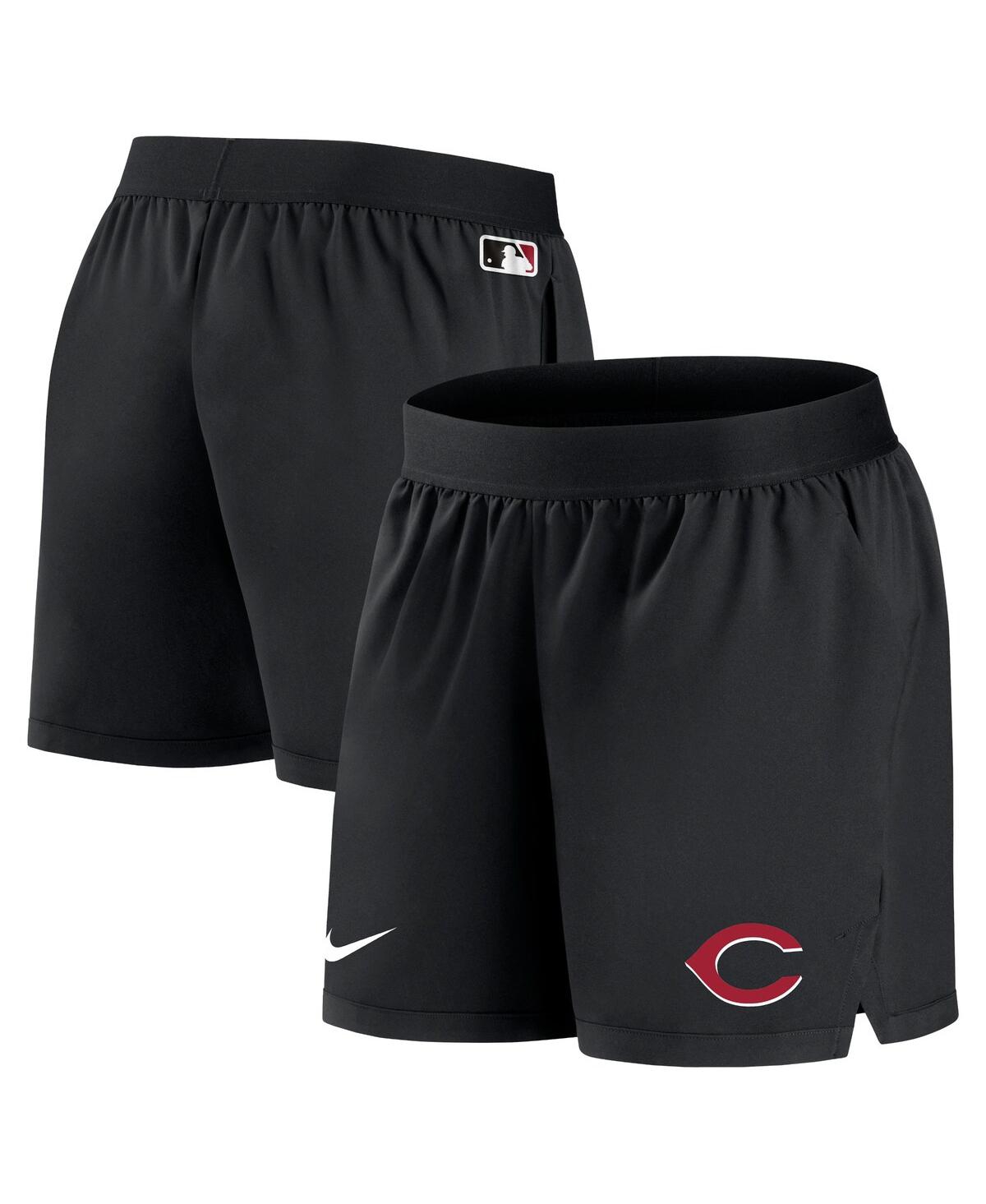 Nike Women's  Black Cincinnati Reds Authentic Collection Team Performance Shorts In Black