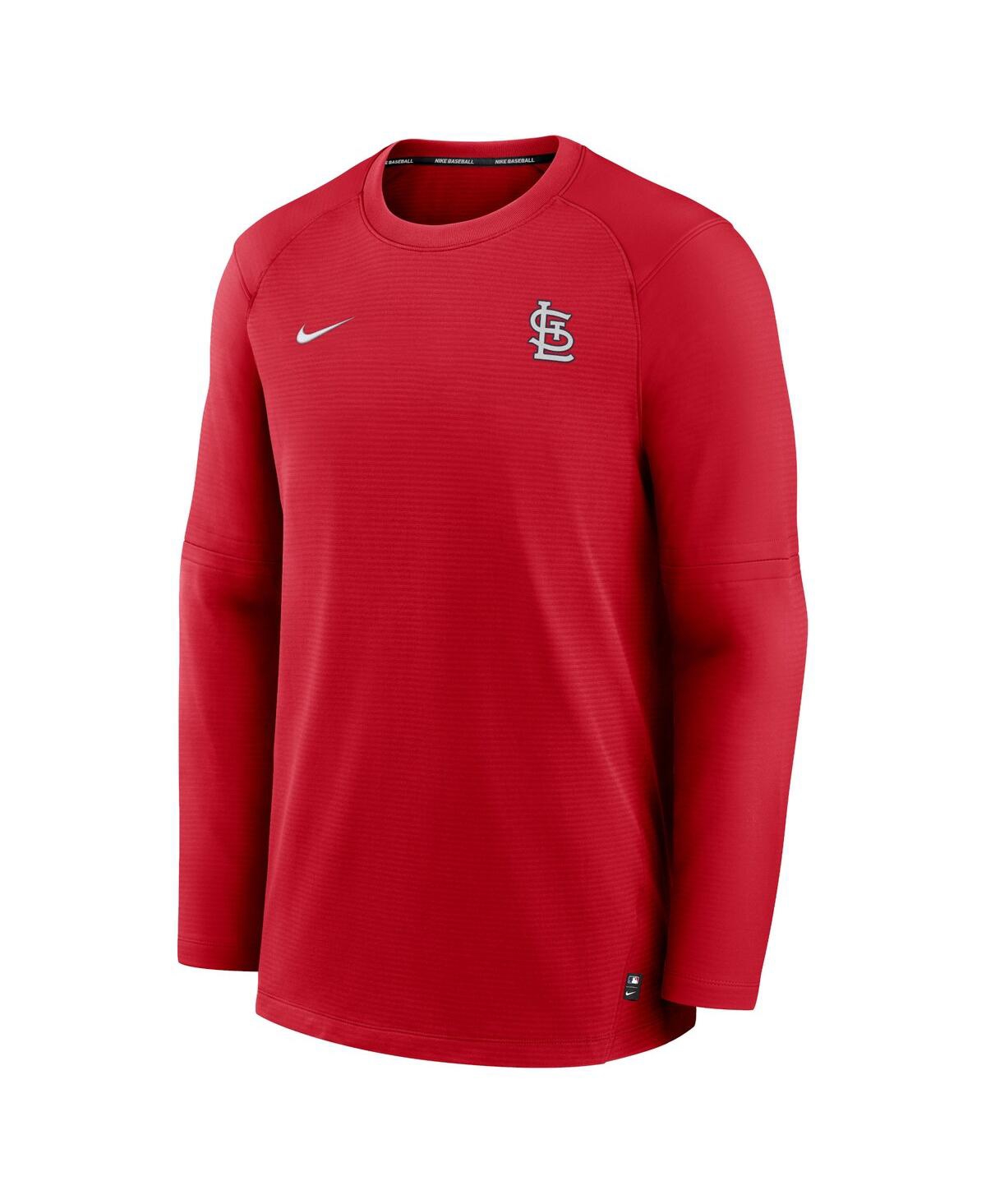 Shop Nike Men's  Red St. Louis Cardinals Authentic Collection Logo Performance Long Sleeve T-shirt