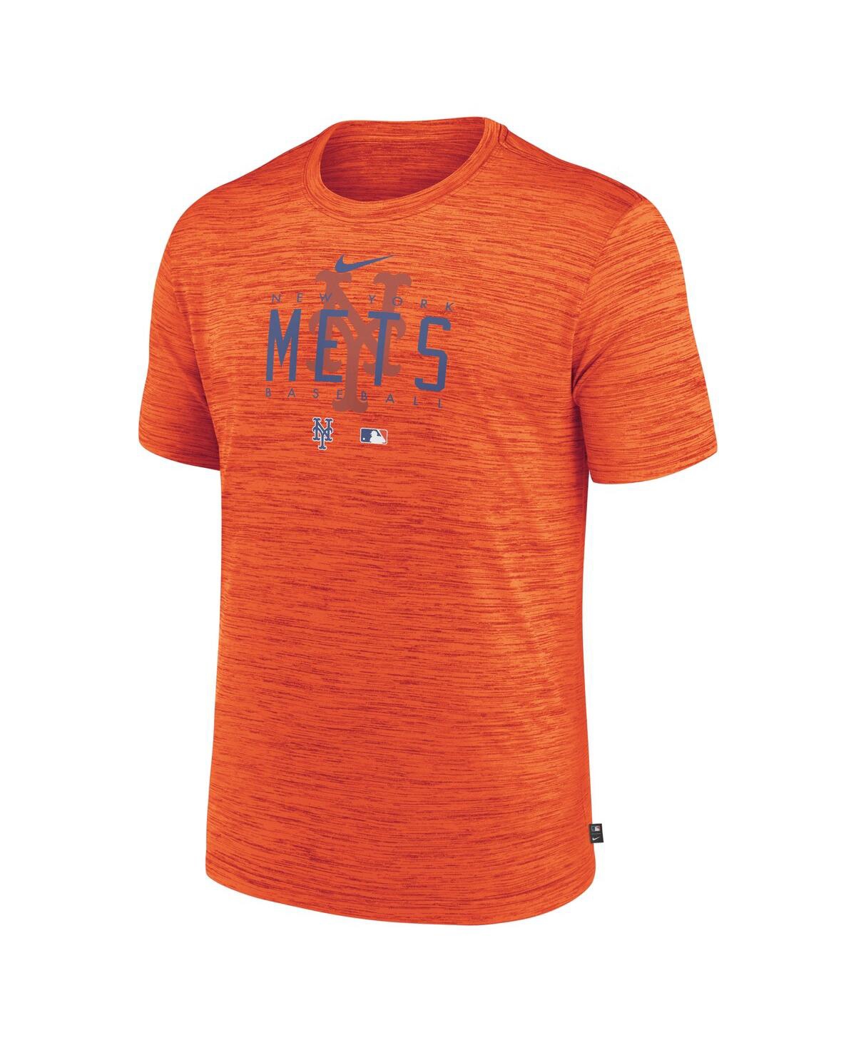 Shop Nike Men's  Orange New York Mets Authentic Collection Velocity Performance Practice T-shirt