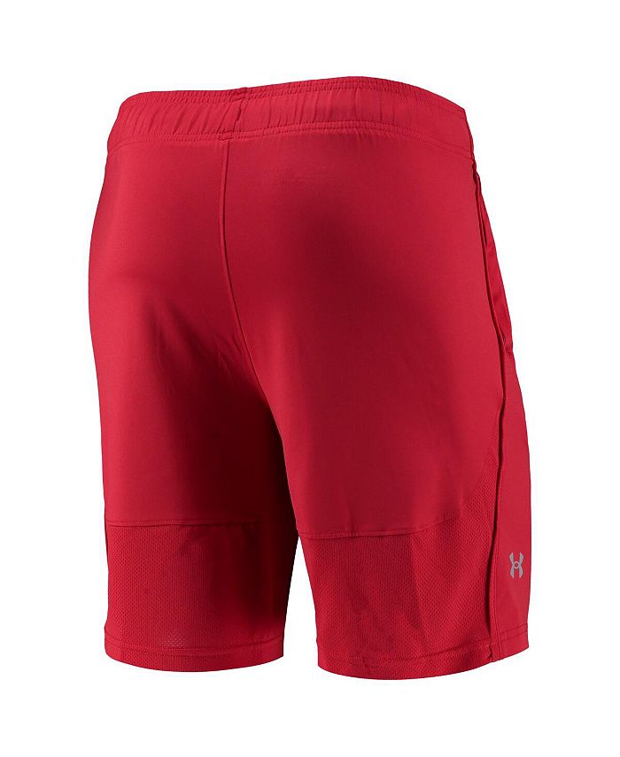 Under Armour Men's Red Wisconsin Badgers Mesh Raid Performance Shorts ...