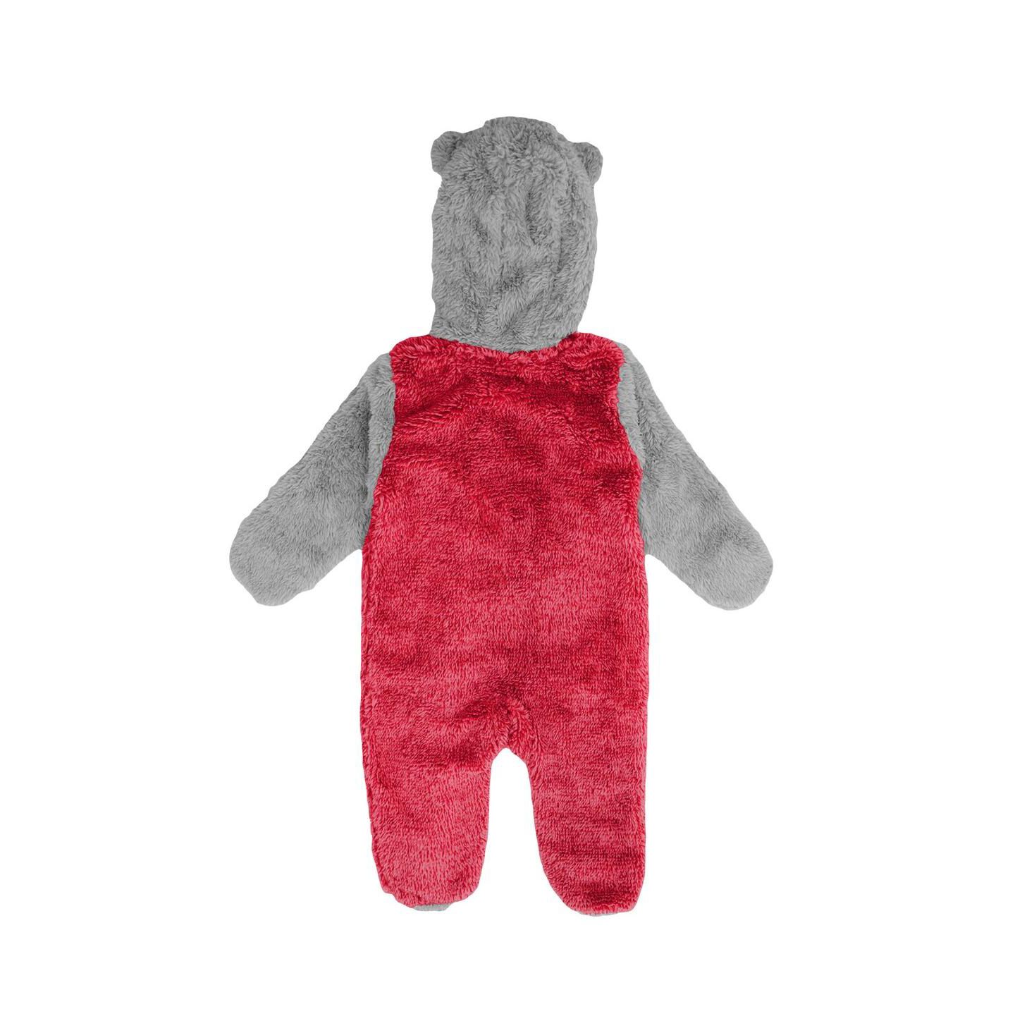 Outerstuff Newborn and Infant Boys and Girls Red Chicago Blackhawks Game Nap Teddy Fleece Bunting Full-Zip Sleeper — фото 4