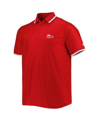 Men's Red 3M Open Playoff 2.0 Pique Performance Polo Shirt