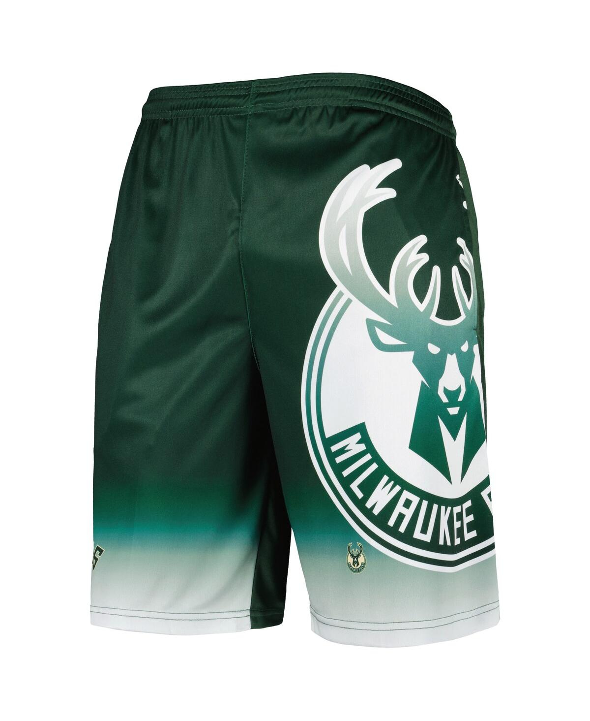 Fanatics Branded Hunter Green Milwaukee Bucks Graphic Shorts In Hunter Green